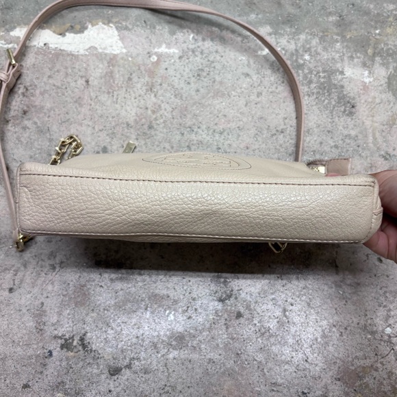 Tory Burch Blush Pink Bombe Leather Crossbody Bag - Picture 7 of 11